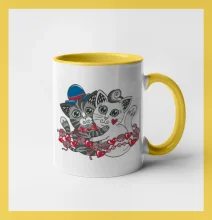 Mačky v objatí (Pecka design)