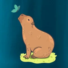 Kapybara a motýlik