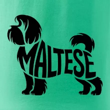 Maltézsky psík nápis v tele