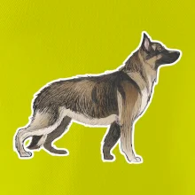 Nemecký ovčiak - hnedý kreslený