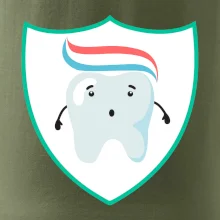 Zúbok na prsníku - zubná pasta