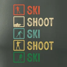 Biatlon ski shoot ski