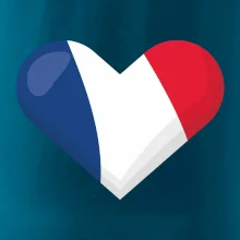 Francúzska vlajka srdca