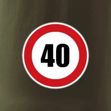 Dopravná značka - obmedzenie rýchlosti 40 Dopravná značka - obmedzenie rýchlosti 40
