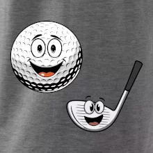 Parové tričko - Golfová palica a loptička