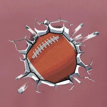 Americký futbal lopta v triku