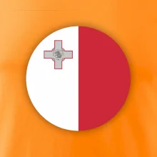 Vlajka Malta guľatá na prsník