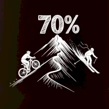 Narodeniny cyklista a lyžiar 70