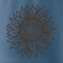 Slnečnica kreslená čiernobiela