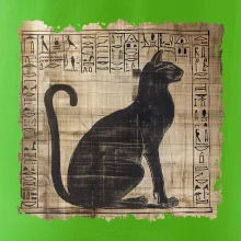 Egyptské hieroglyfy mačka