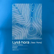 Lysá hora - vrstevnice v obdĺžniku