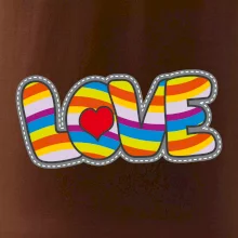 Love nápis dúhový