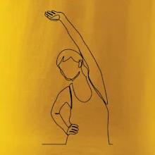 Preťahujúca sa žena jedným ťahom Preťahujúca sa žena jedným ťahom