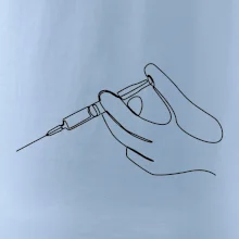 Ruka a injekcia jedným ťahom