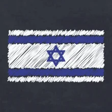 Vlajka Izrael kreslená