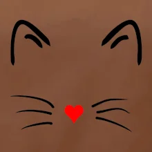 Mačka - srdce namiesto nosa