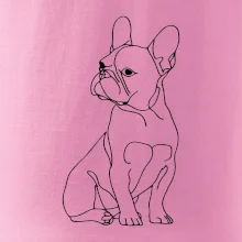 Francúzsky buldoček čierna kresba