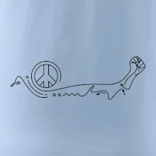 Päsť a symbol mieru