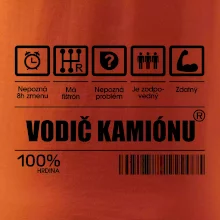 Čiarový kód - Vodič kamiónu Čiarový kód - Vodič kamiónu