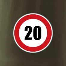 Dopravná značka - obmedzenie rýchlosti 20 Dopravná značka - obmedzenie rýchlosti 20