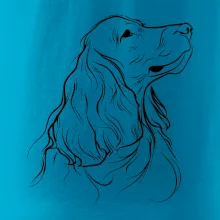 Anglický kokeršpaniel čierna kresba