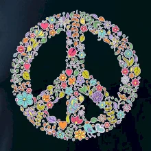 Peace symbol lístočky