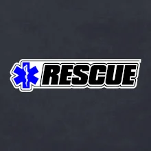 Záchranár rescue kríž modrý