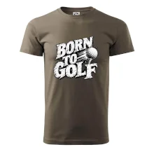 Born to golf černobílý drsný potisk