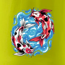 Yin & Yang Koi kapor - červený Yin & Yang Koi kapor - červený