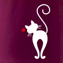 Zamilovaná mačka zozadu