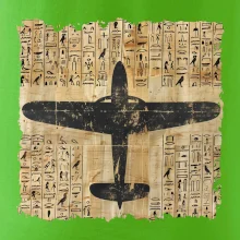 Egyptské hieroglyfy lietadlo