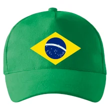 Brazília vlajka na zelenom