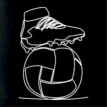 Futbalová lopta kopačka jedným ťahom