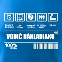 Čiarový kód - Vodič nákladiaku