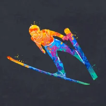 Skokan na lyžiach splash