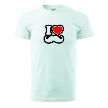 i love mustache - obrys