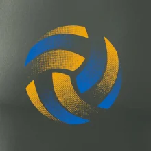 Volejbalová lopta raster farebný