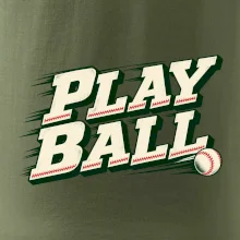 Play ball retro sportovní nápis