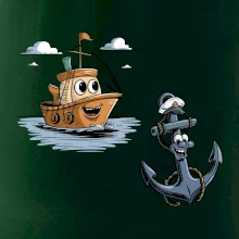 Parové tričko - Loď a kotva