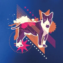 Pes abstraktný fialový