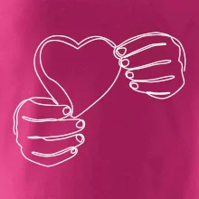 Ruka držiaca srdce jedným ťahom Ruka držiaca srdce jedným ťahom