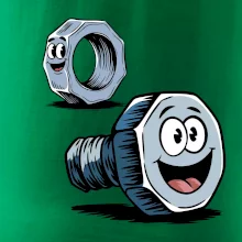 Parové tričko - Skrutka a matka