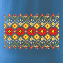 Ukrajinský vzor - Červené kvety