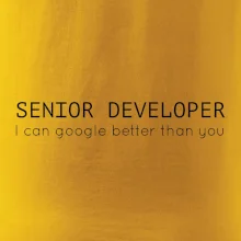 Senior developer google better than you