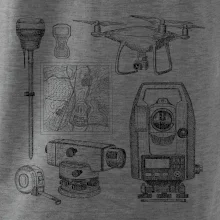 Geodet teodolit dron