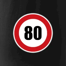 Dopravná značka - obmedzenie rýchlosti 80 Dopravná značka - obmedzenie rýchlosti 80