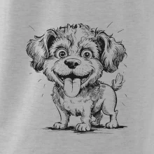 Lagotto romagnolo karikatúra vypláznutý jazyk