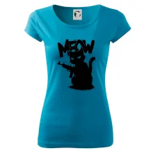 Meow mačka so zbraňou