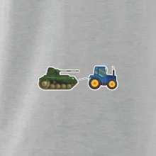 Ukrajinský traktorový pluk ulovil tank Ukrajinský traktorový pluk ulovil tank