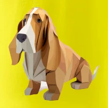 Baset zlepený z papiera